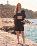 Textured Shorts – Black