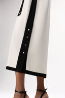 Milk Color V - Neck Dress - UAB MF GROUP