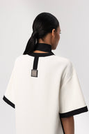 Milk Color V - Neck Dress - UAB MF GROUP