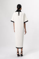 Milk Color V - Neck Dress - UAB MF GROUP