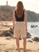 Textured Shorts – Cream - FREISI