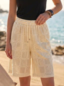 Textured Shorts – Cream - FREISI